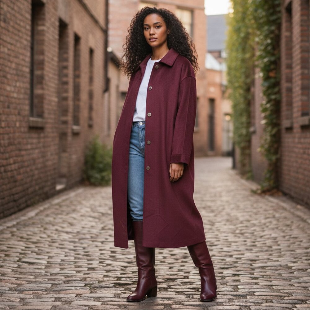 J. Jill Pure Jill Women’s Fleece Faux Suede Long Coat Shacket Bayberry